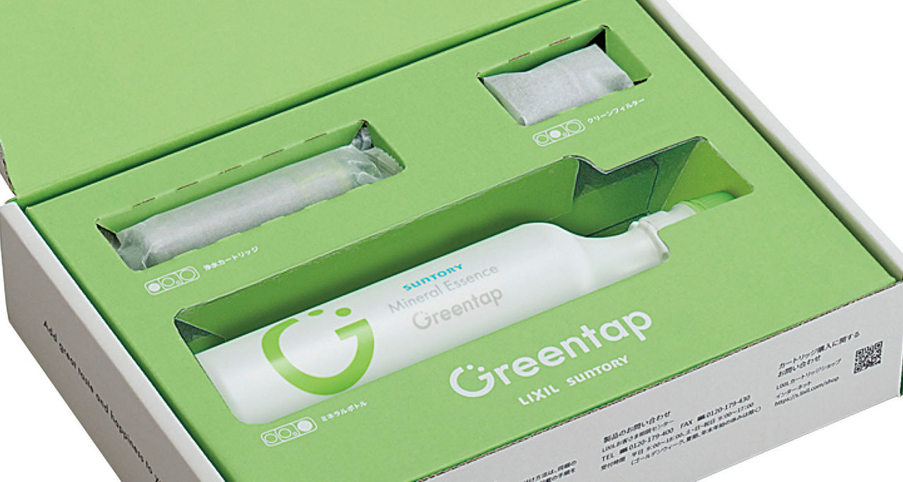 ミネラル浄水栓_Greentap_交換セット(ミネラルボトル・浄水カートリッジ・クリーンフィルター)