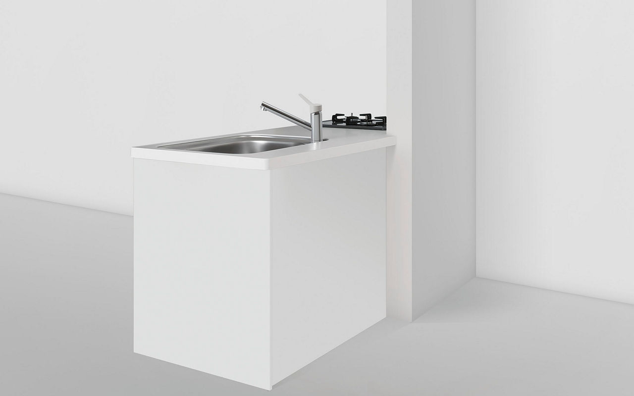 センターキッチンバリエーション_ペニンシュラI型_建築壁対応_奥行75cm