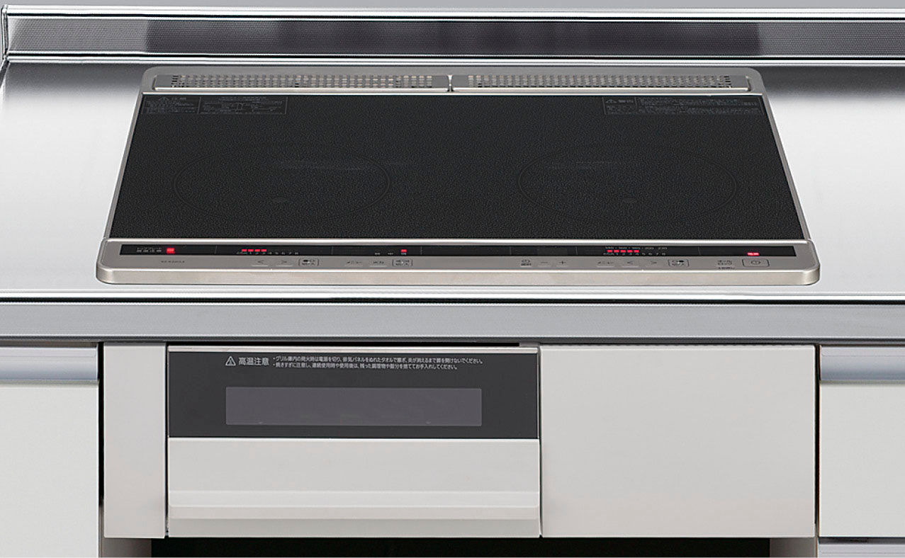 システムキッチン用_2口IH・スタンダードタイプ(無水両面焼グリル)