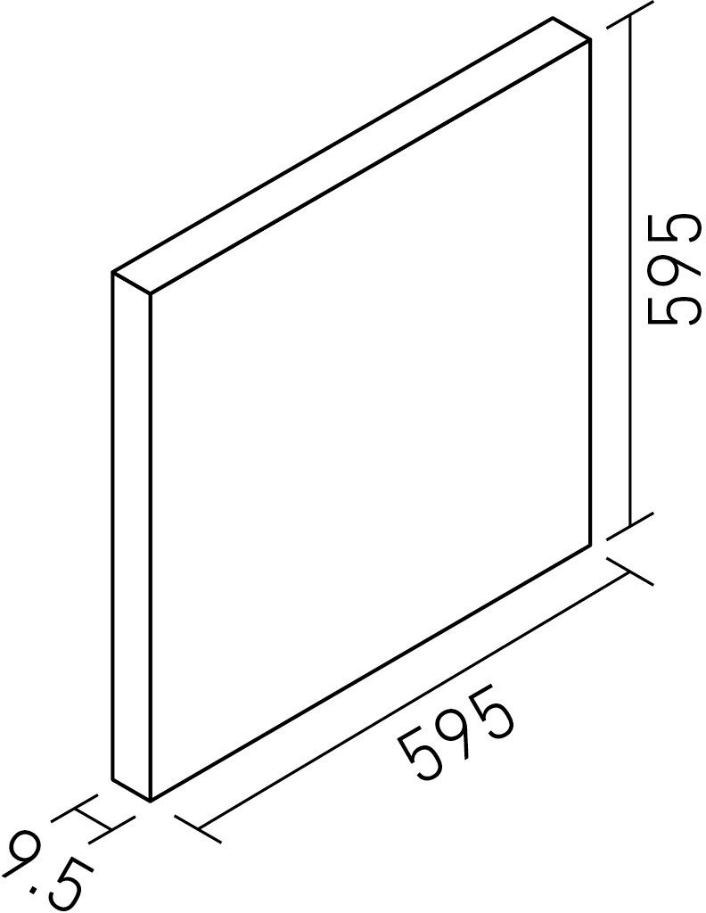 ヴィコレサンドリネア_600mm角平(9.5mm厚)_形状図