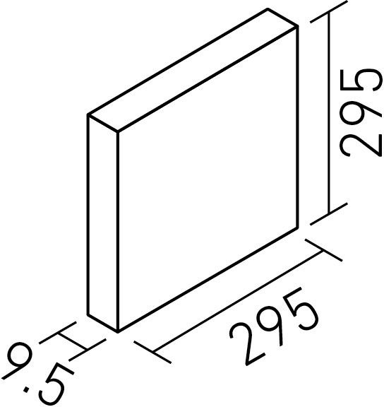 ヴィコレサンドリネア_300mm角平(9.5mm厚)_形状図
