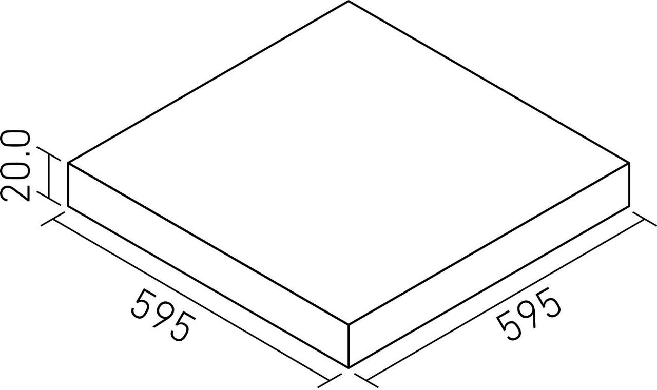 ヴィコレヴァルストリーム_600mm角平(20.0mm厚)_形状図