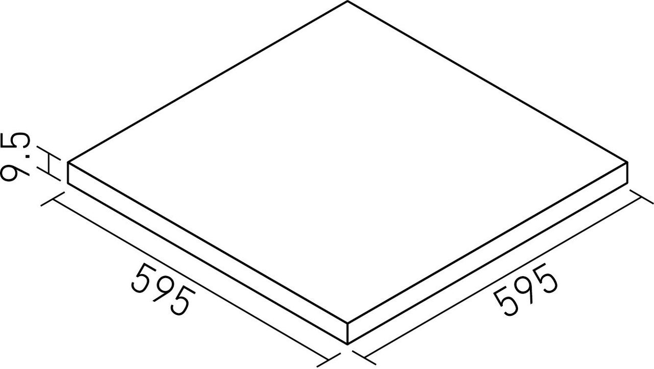 ヴィコレグラニカル_600mm角平(9.5mm厚)_形状図