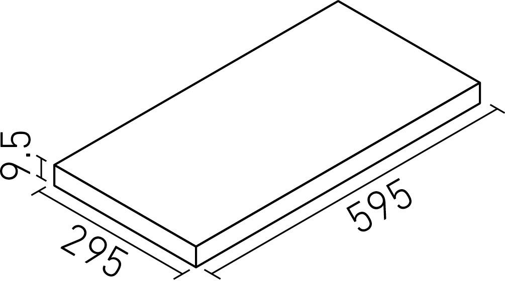 ヴィコレグラニカル_600X300mm角平(9.5mm厚)_形状図