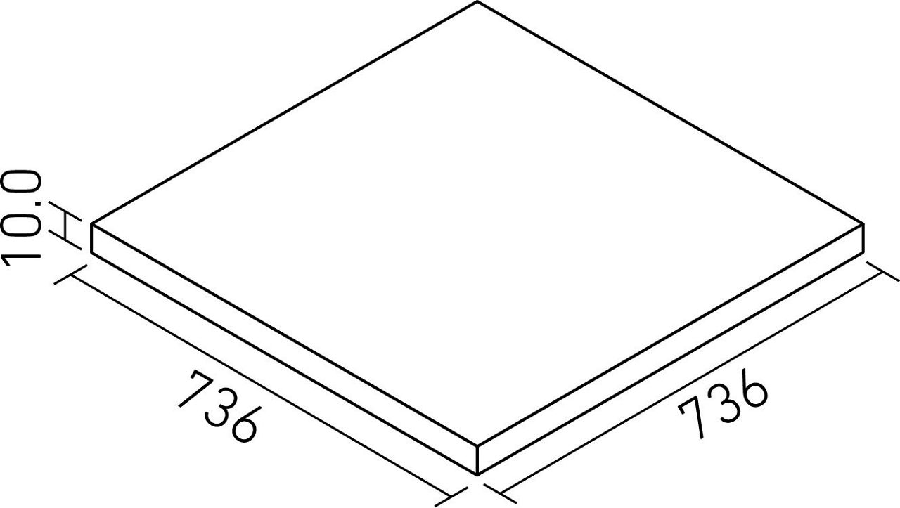 マルモア_740角平(10.0mm厚)_形状図