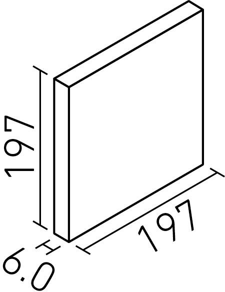 イルフォンドアルファ_200mm角平(6.0mm厚)_形状図