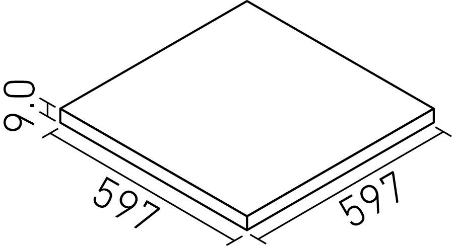 タイムバーン_600角平(9.0mm厚)_形状図