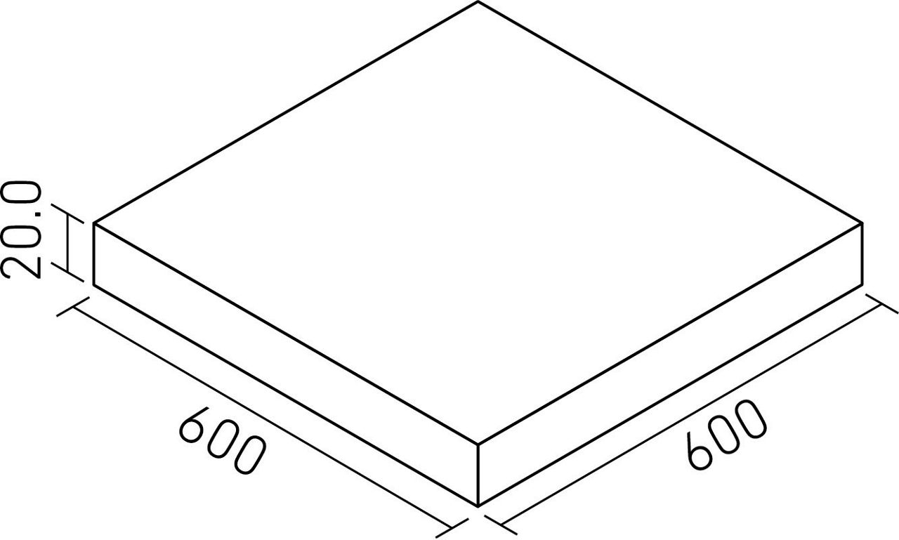ストラタス_600角平(20.0mm厚)_形状図