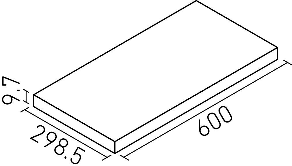 ストラタス_600X300角平(9.7mm厚)_形状図