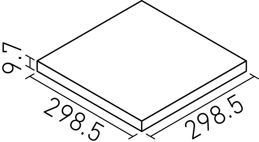 ストラタス_300角平(9.7mm厚)_形状図