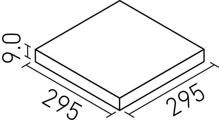 ジョイアストーン_300mm角平(9.0mm厚)_形状図