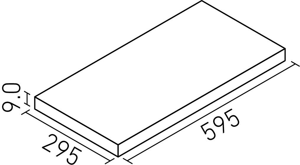 ジョイアストーン_600X300mm角平(9.0mm厚)_形状図