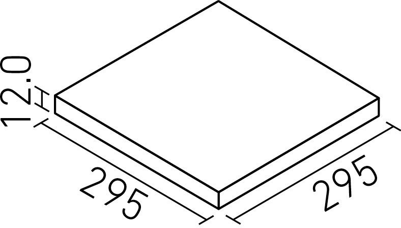 ロディート_300mm角平(12.0mm厚)_形状図