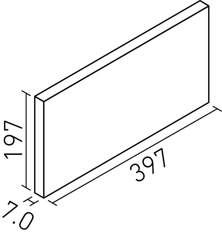 ビターメタル_400X200mm角平(7.0mm厚)_形状図