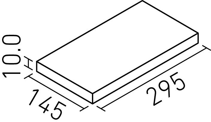 陶絣_300X150mm角平(10.0mm厚)_形状図