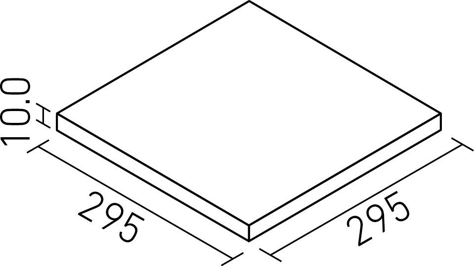陶絣_300mm角平(10.0mm厚)_形状図