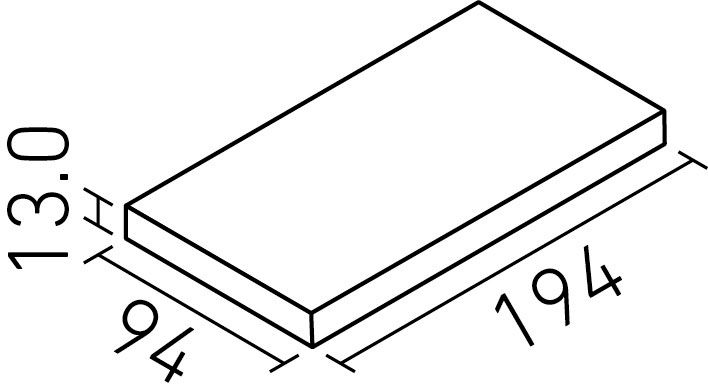 ピアッツアOXシリーズ_200X100mm角平(13.0mm厚)_形状図