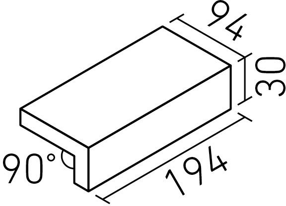 ピアッツアOXシリーズ_200X100mm角垂れ付き段鼻(13.0mm厚)_形状図