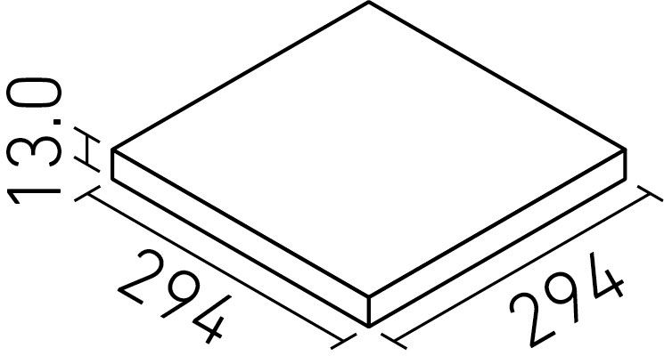 ピアッツアOXシリーズ_300mm角平(13.0mm厚)_形状図