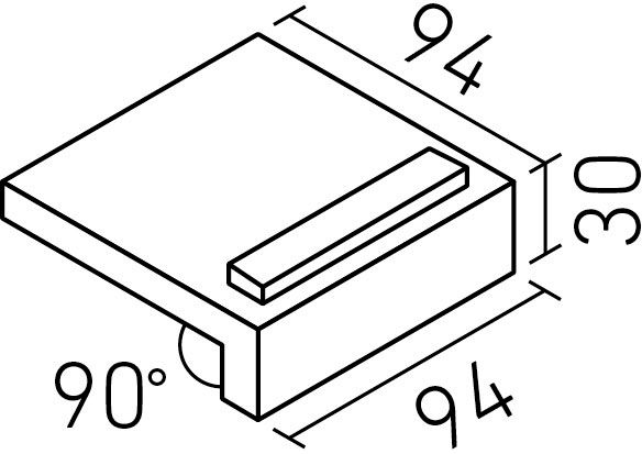 アコルディU_100mm角垂れ付き段鼻(9.0mm厚)_形状図