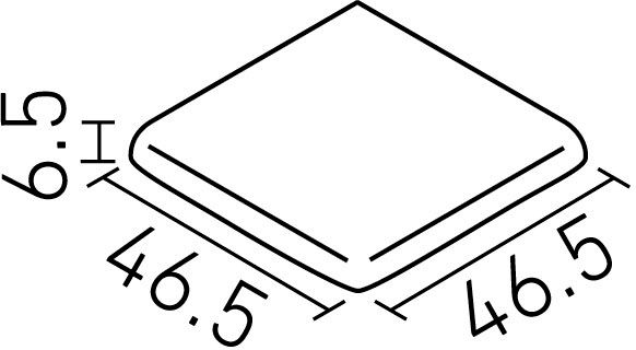 サーモタイルナチュラル_50mm角段鼻隅(6.5mm厚)_形状図