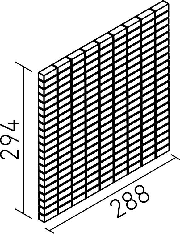 イノセントマーブル_12X30角ボーダーネット張り(約10.0mm厚)_形状図