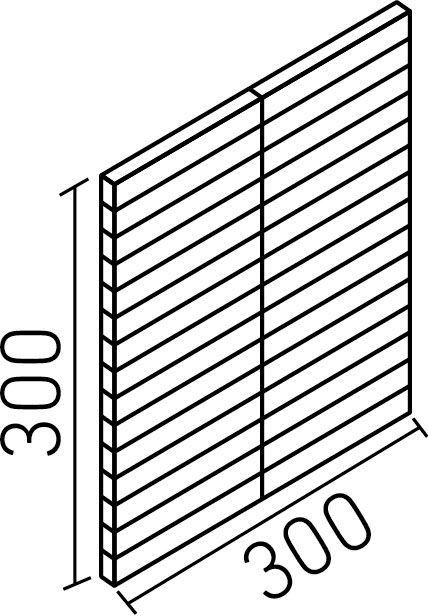 インテリアモザイク_ルンゴ_150X20mm角ボーダーネット張り(8.0mm厚)_形状図