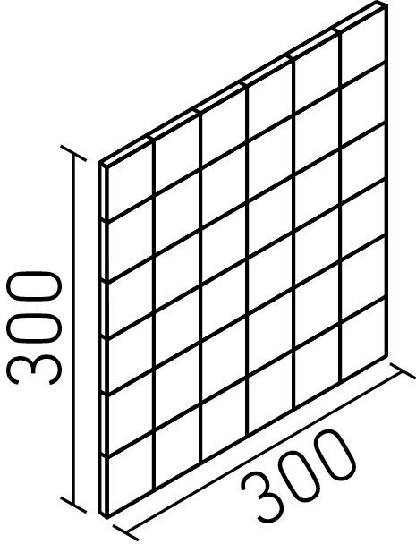 美釉彩_50mm角ネット張り(7.0mm厚)_形状図