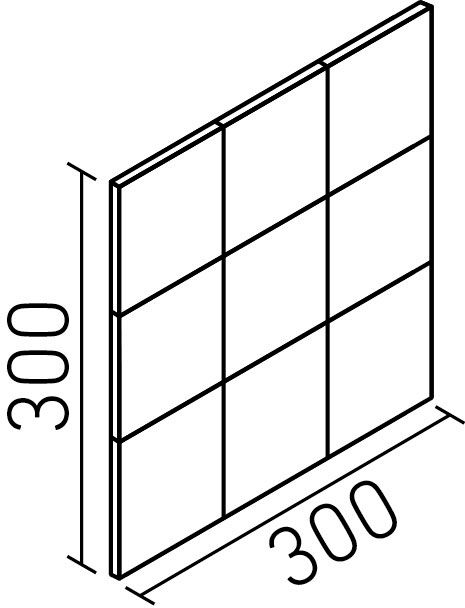 美釉彩_100mm角ネット張り(7.0mm厚)_形状図