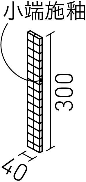 インテリアモザイク_カレイドグレイズ_20mm角片面小端施釉ネット張り_形状図