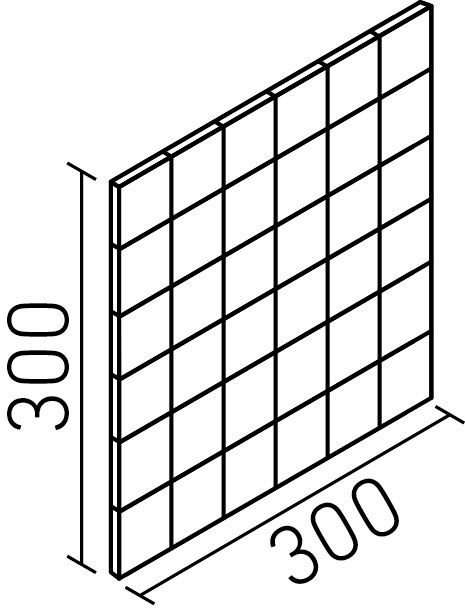 インテリアモザイク_ニュアンス_50mm角ネット張り_形状図