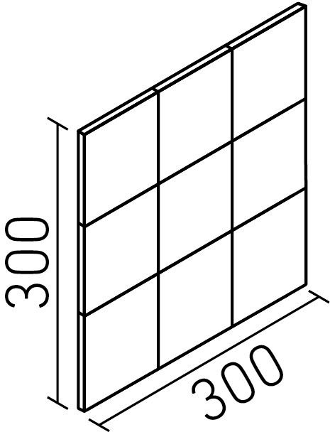 インテリアモザイク_ニュアンス_100mm角ネット張り_形状図
