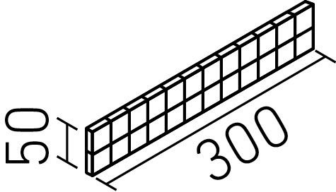 インテリアモザイク_ニュアンス「ミックス」_25mm角ボーダーネット張り_形状図