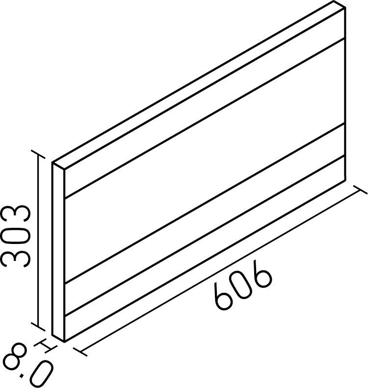 エコカラットプラス_ファブリコ_606X303角平(レリーフ)_形状図