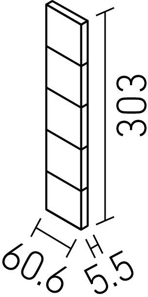 エコカラットプラス_ペトラスクエア_60角(納まり役物)ネット張り_形状図