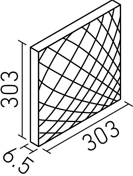 エコカラットプラス_ニュートランス_303角平(レリーフ)_形状図