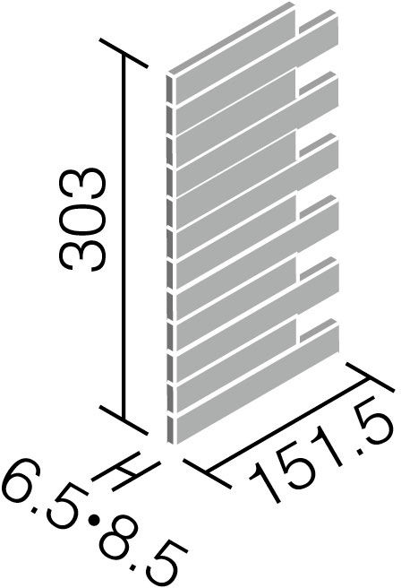 ルドラNX_25×151角ネット張り(入隅用)_形状図