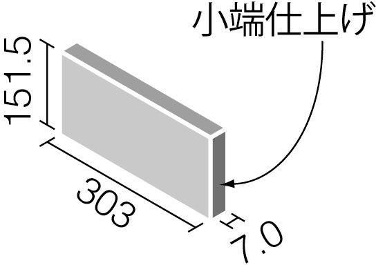 レイヤーミックス_303×151角片面小端仕上げ(短辺)_形状図