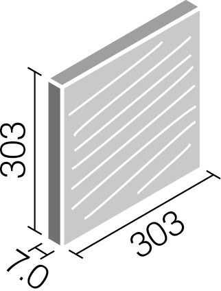 ストーンII_303角平_形状図