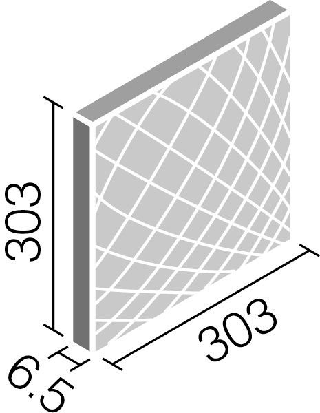 ニュートランス_303角平(レリーフ)_形状図