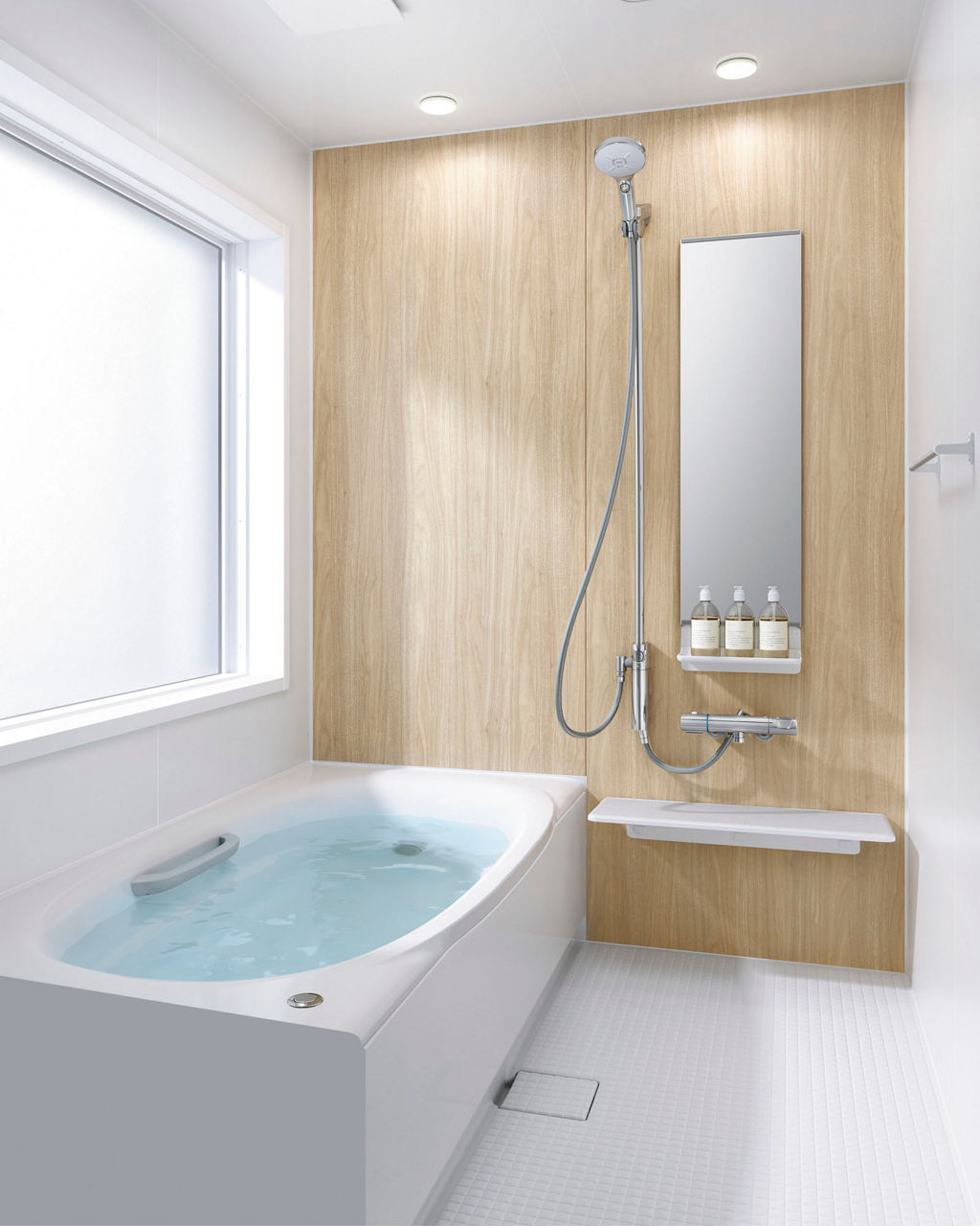 Lifestyle_Bathroom_スライドバー下部に浄水カートリッジを内蔵