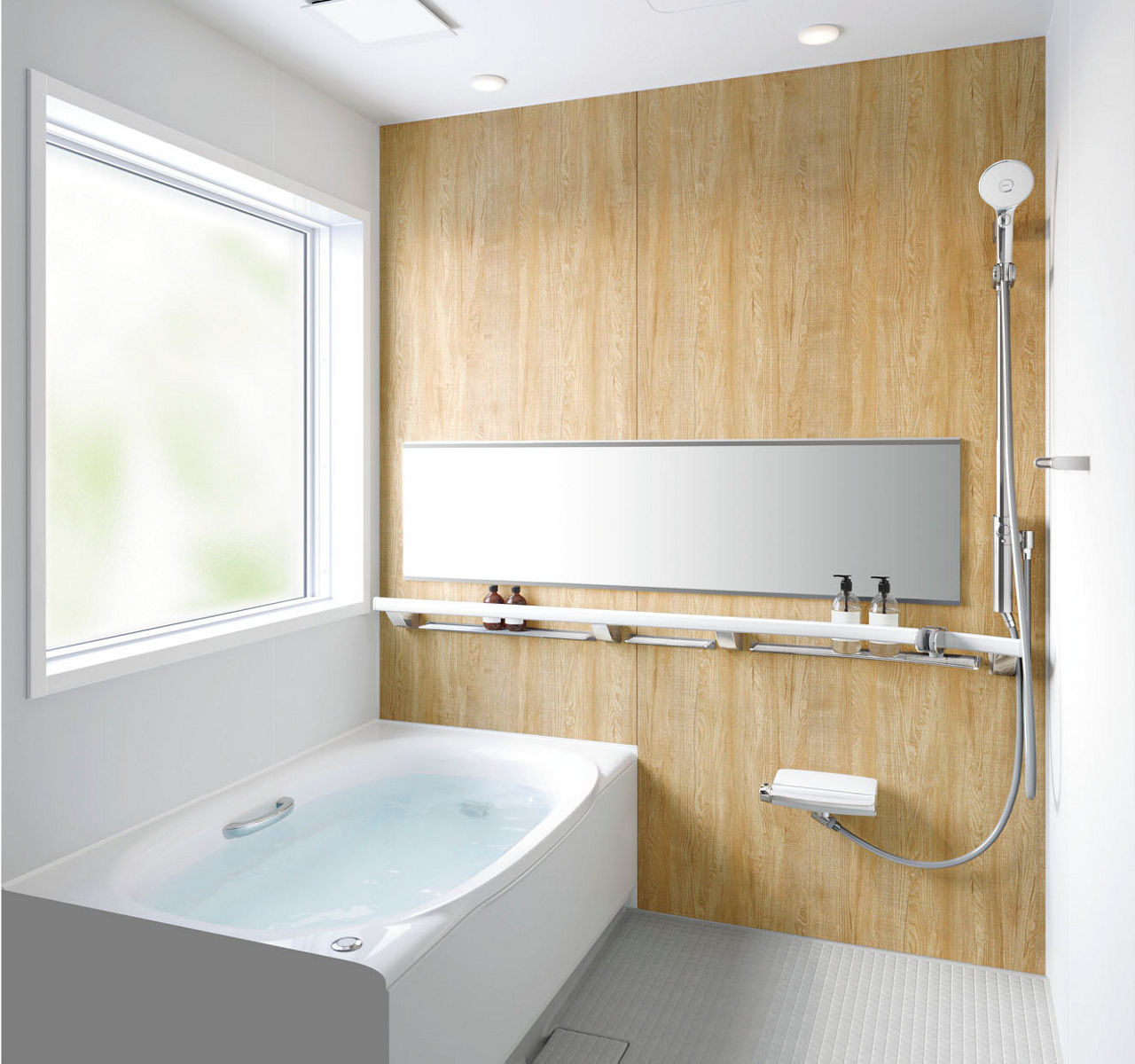Lifestyle_Bathroom_選べる照明光色_電球色