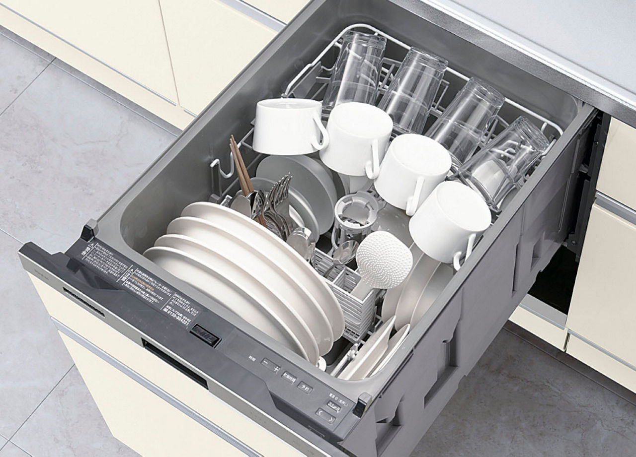 基本プラン_バリエーション_壁付L型_奥行65cm_L05_食器洗い乾燥機_浅型タイプ