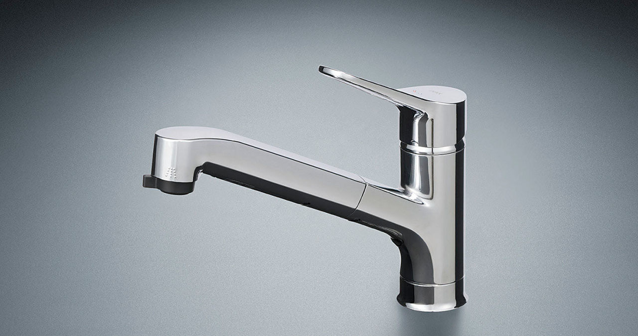 LIXIL ハンドシャワー付シングルレバー混合水栓 TMS-132P LIXIL INAX ワンホールタイプ ハンドシャワー付シングルレバー