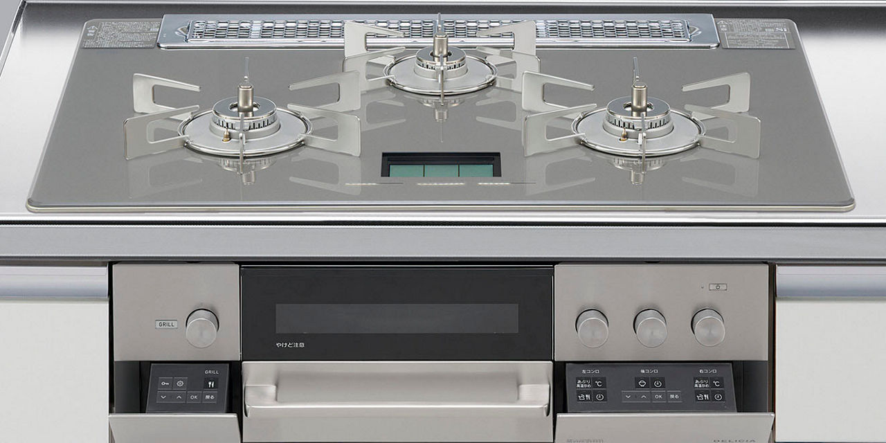 Z53_3口コンロガラストップ_スタイリッシュタイプ_無水両面焼グリル