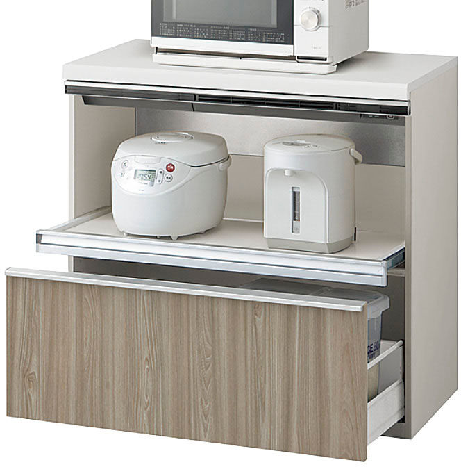 フロアキャビネット(高さ85cm用_カップボード用)_家電収納蒸気排出ユニット用_下段引出し_奥行65cm系・奥行45cm系