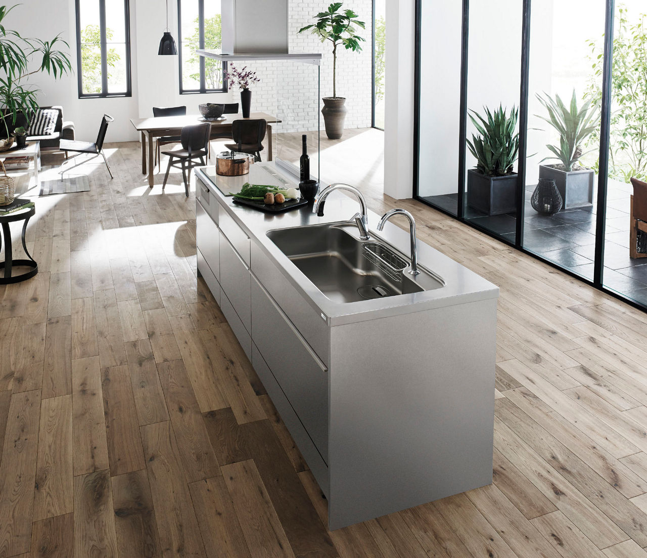 Plan_13_PLAIN_STYLE_オープン対面キッチン_センターキッチン_アイランド型