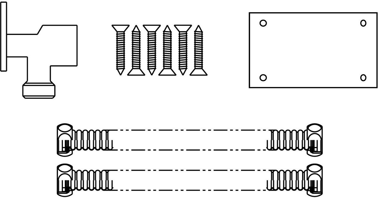 ラウンドデッキボウル_給水リフォームキット_混合水栓用