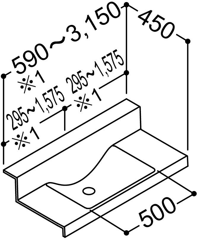 カウンター奥行450タイプ_単体洗面器