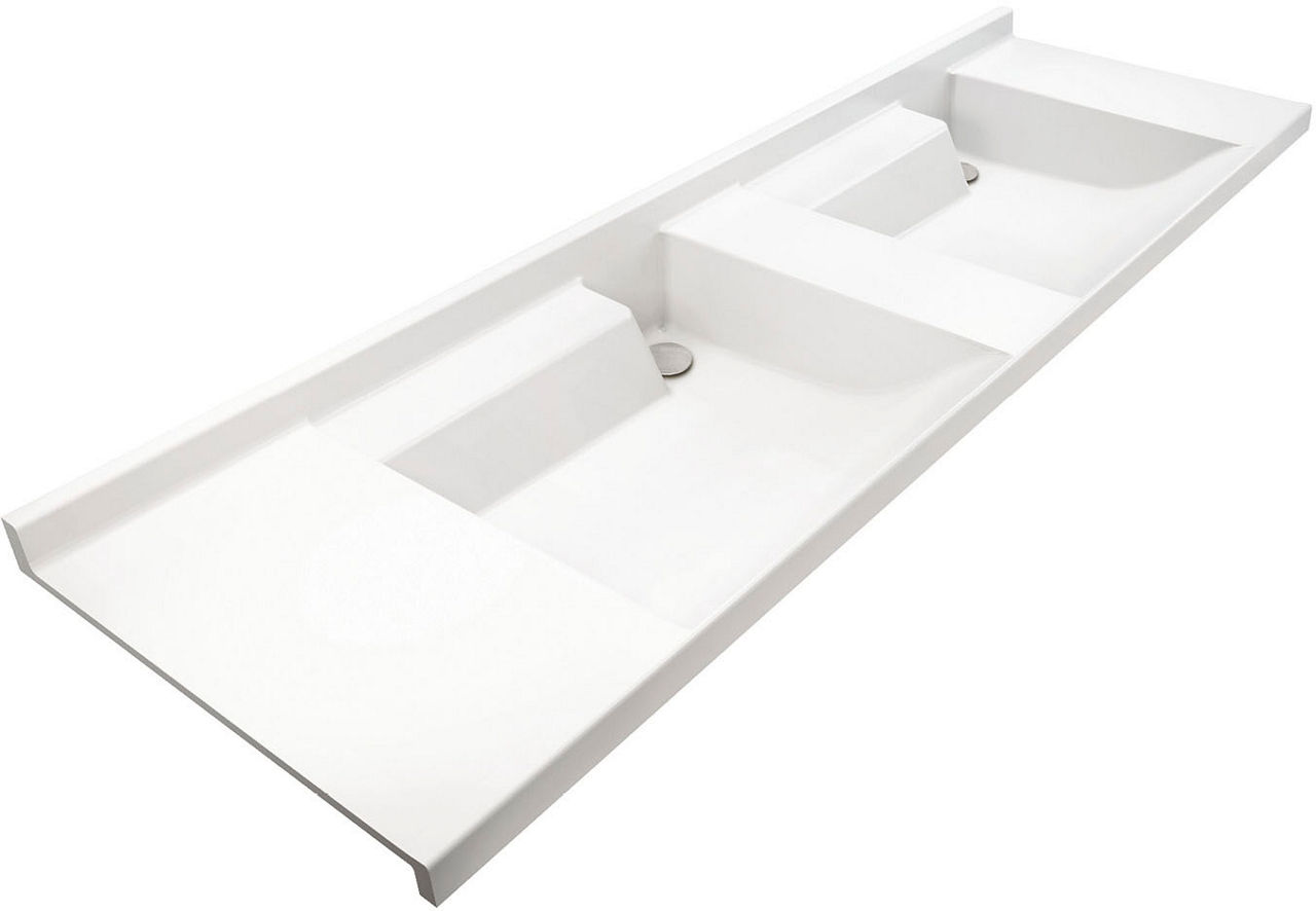 2連洗面器(洗面器間隔750mm)_カウンター間口1550～1950mm